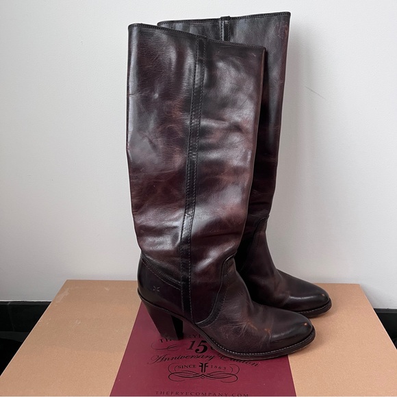 Frye Mustang pull on boot 150th Anniversary Edition. Dark brown leather Size 9m - Picture 11 of 12